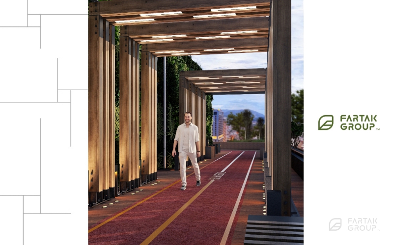 طراحی و اجرای روف گاردن مجتمع مسکونی هتل برج باران 3