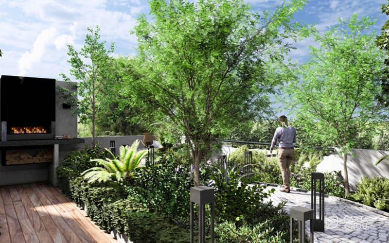 طراحی روف گاردن ویلای لواسان