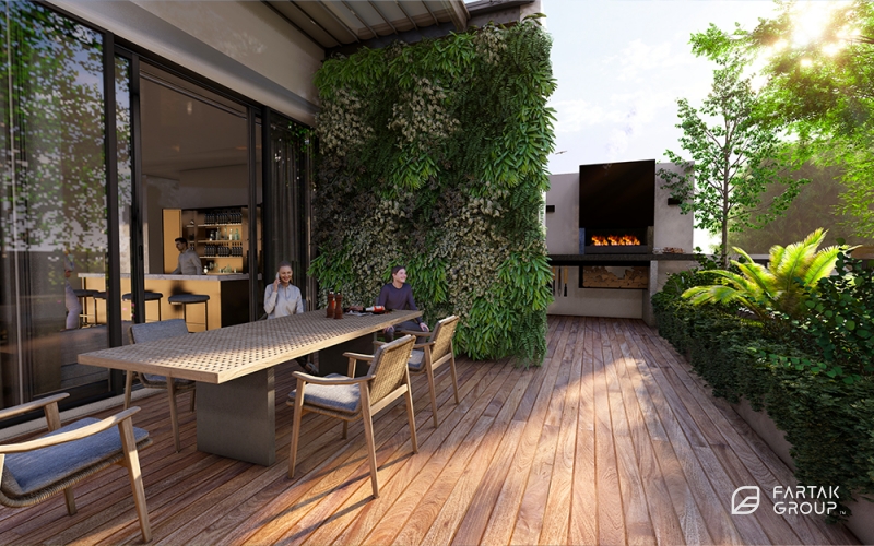 طراحی روف گاردن ویلای لواسان