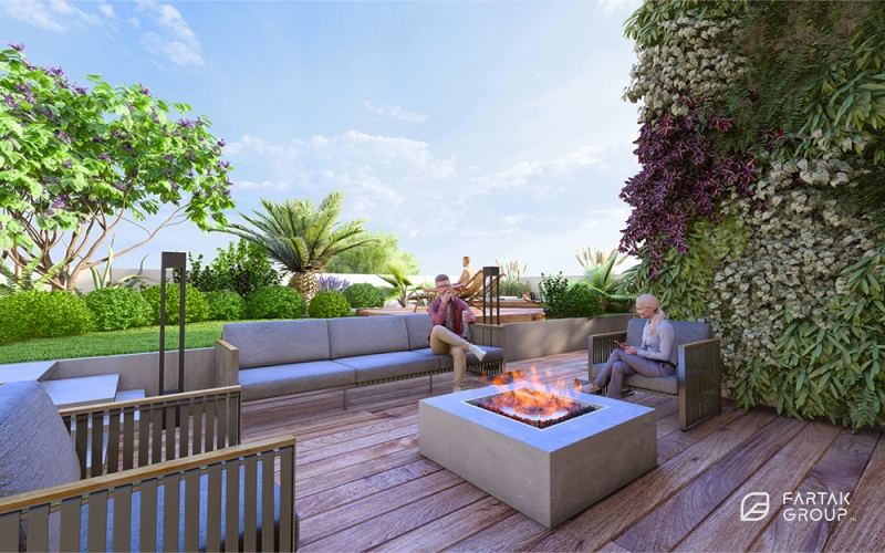 طراحی روف گاردن ویلای لواسان