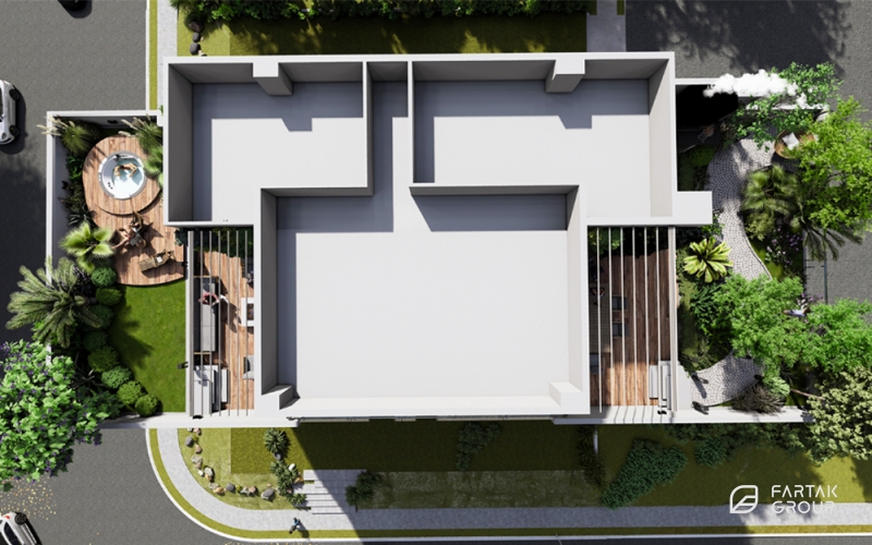 طراحی روف گاردن ویلای لواسان