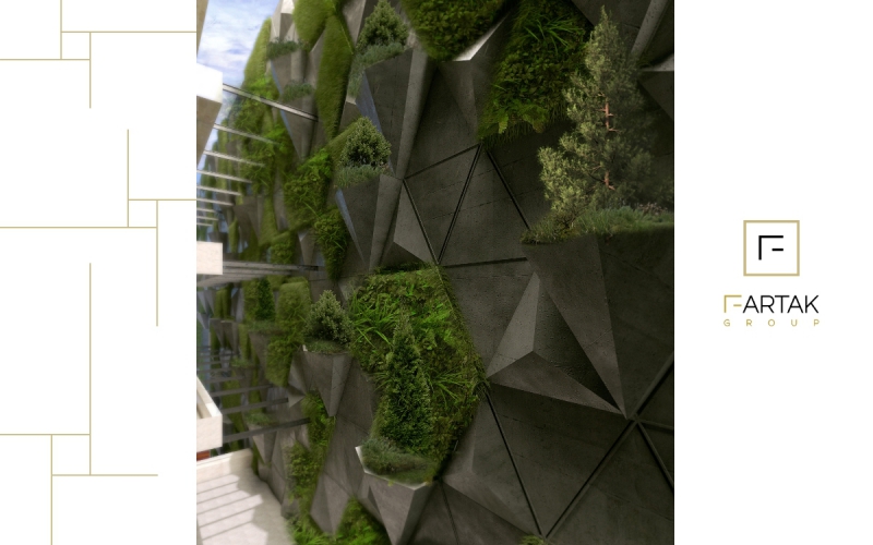 Baran 3 Residential Complex Area Green Wall