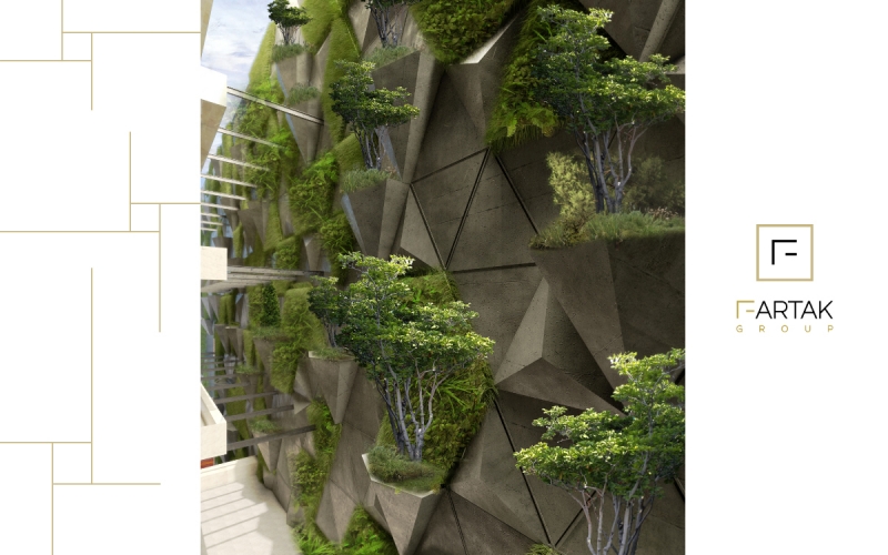 Baran 3 Residential Complex Area Green Wall