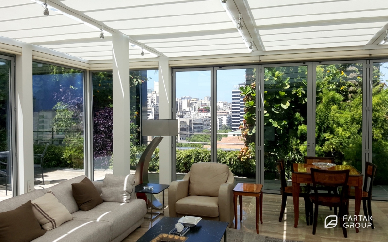 طراحی و اجرای دیوار سبز رستوران دریایی بیروت