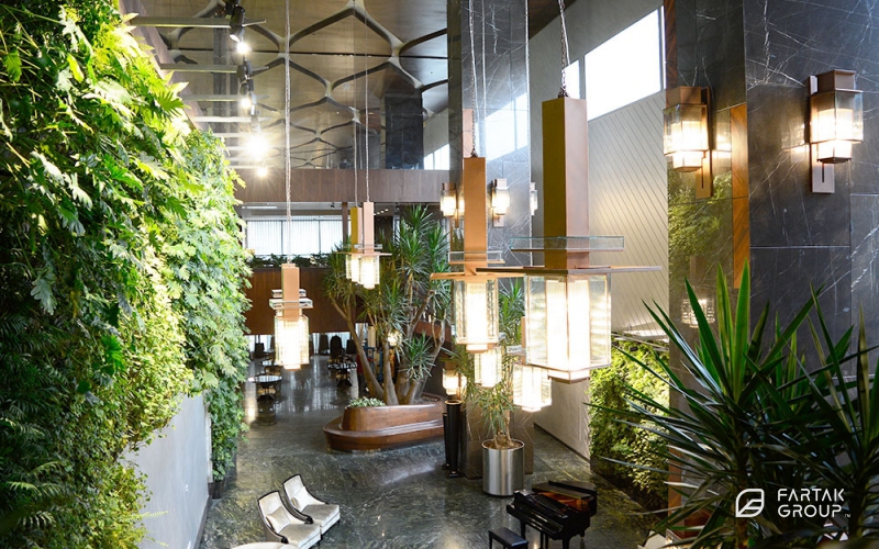 طراحی و اجرای لابی گاردن هتل برج باران 3