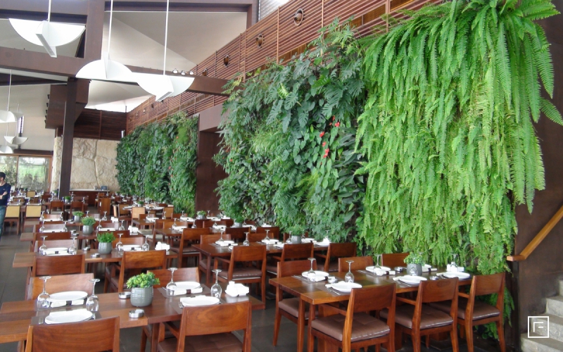 Beirut Seafood Restaurant Green Wall