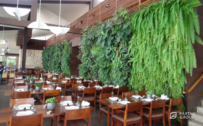 Beirut Seafood Restaurant Green Wall