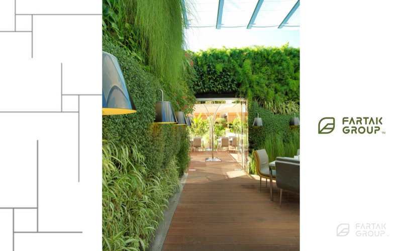 Beirut Seafood Restaurant Green Wall