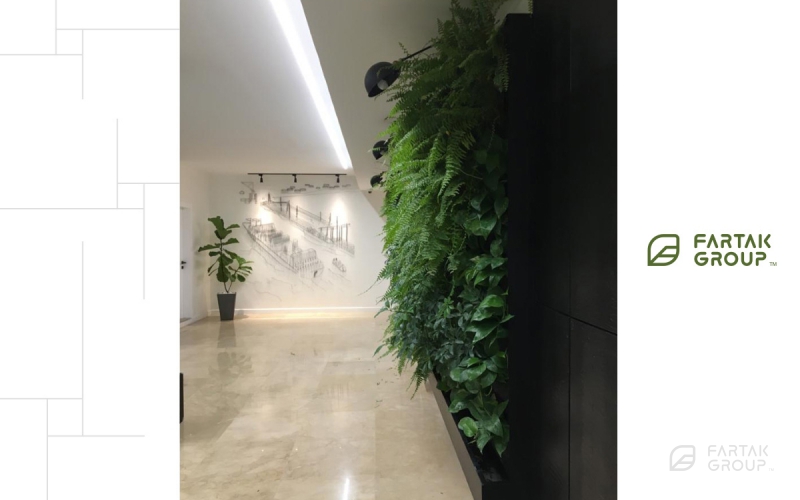 Tasvieh Gostar Office Green Wall