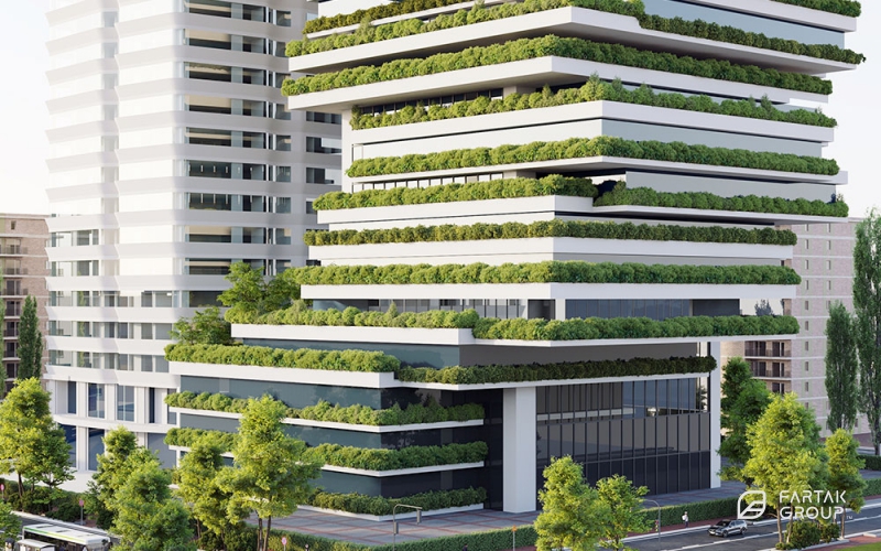 طراحی اولین جنگل عمودی کشور (هتل برج باران 4 مشهد)