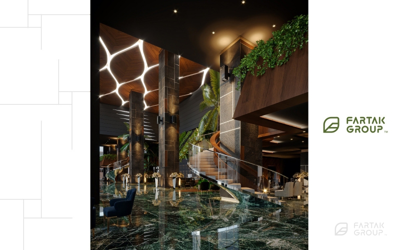 Baran 3 Residential Complex Lobby Green Wall