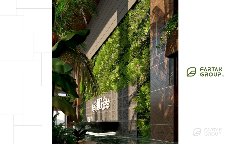 Baran 3 Residential Complex Lobby Green Wall