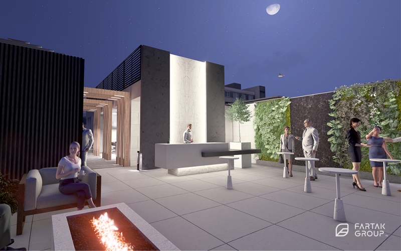 طراحی و اجرای روف گاردن پروژه نیکان الهیه