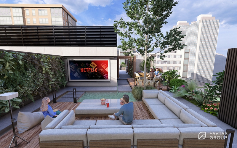 طراحی و اجرای روف گاردن پروژه نیکان الهیه