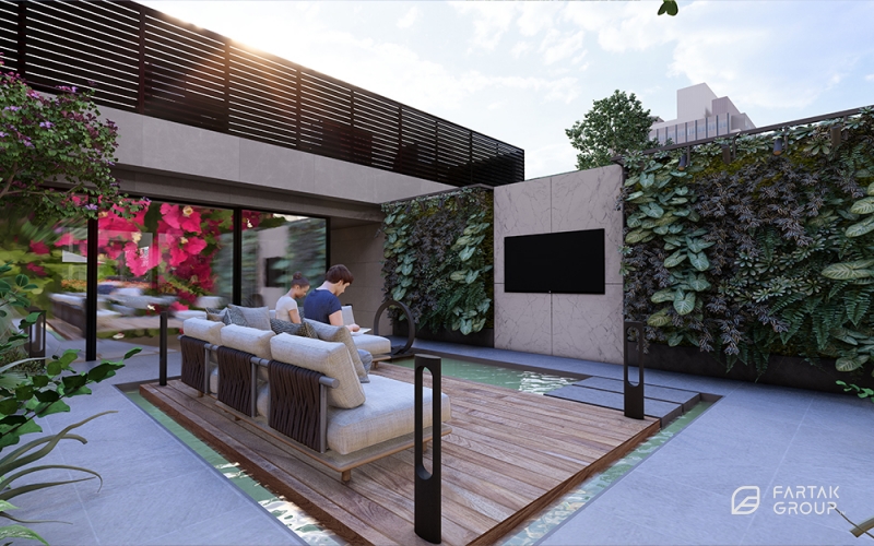 طراحی و اجرای روف گاردن پروژه نیکان الهیه