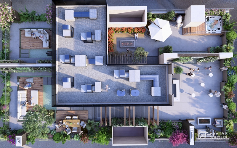 طراحی و اجرای روف گاردن پروژه نیکان الهیه